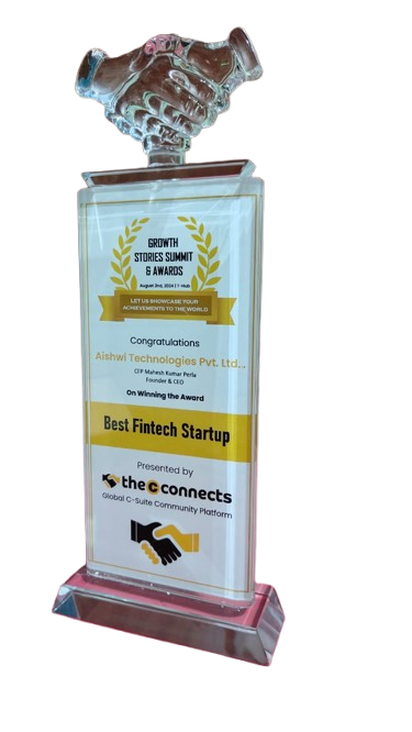 Best Fintech Startup Award Trophy
